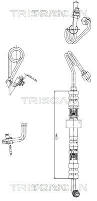 TRISCAN 8516 23007 Hydraulic Hose, steering