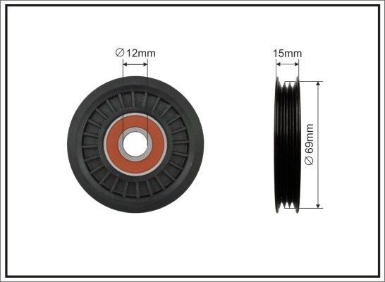 Deflection/Guide Pulley, V-ribbed belt 313-00