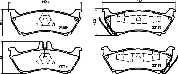 Brake Pad Set, disc brake 8DB 355 009-241