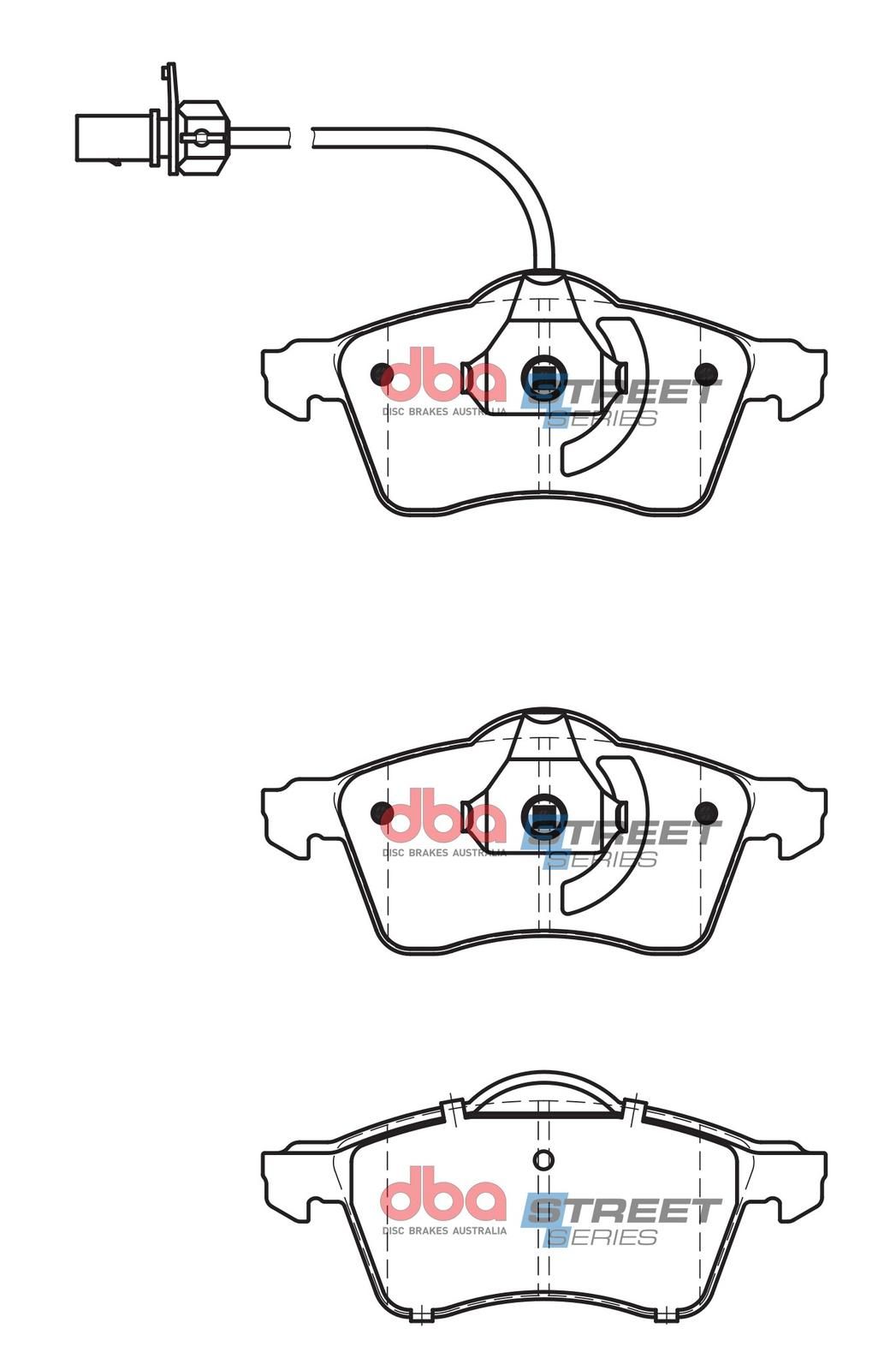 DBA SS STREET SERIES BRAKE PADS [ VW Transporter / Caravelle / Kombi 1990-2007 F ] - TecDoc Only