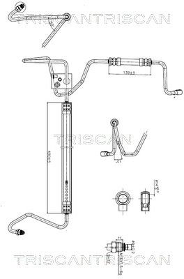 TRISCAN 8516 29020 Hydraulic Hose, steering