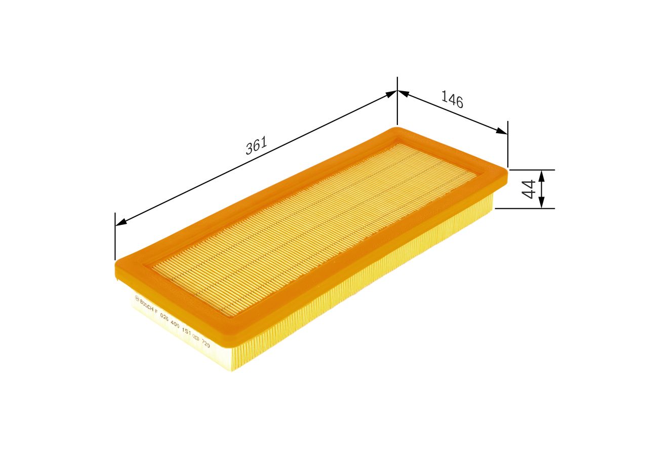BOSCH F 026 400 151 - Luftfilter