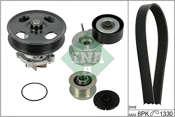 Water Pump + V-Ribbed Belt Kit 529 0041 30