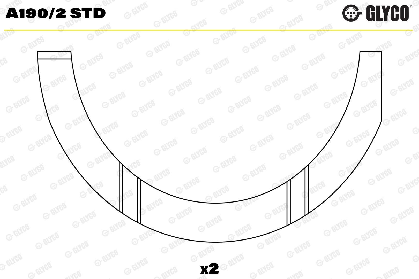 GLYCO A190/2 STD - Distanzscheibe, Kurbelwelle