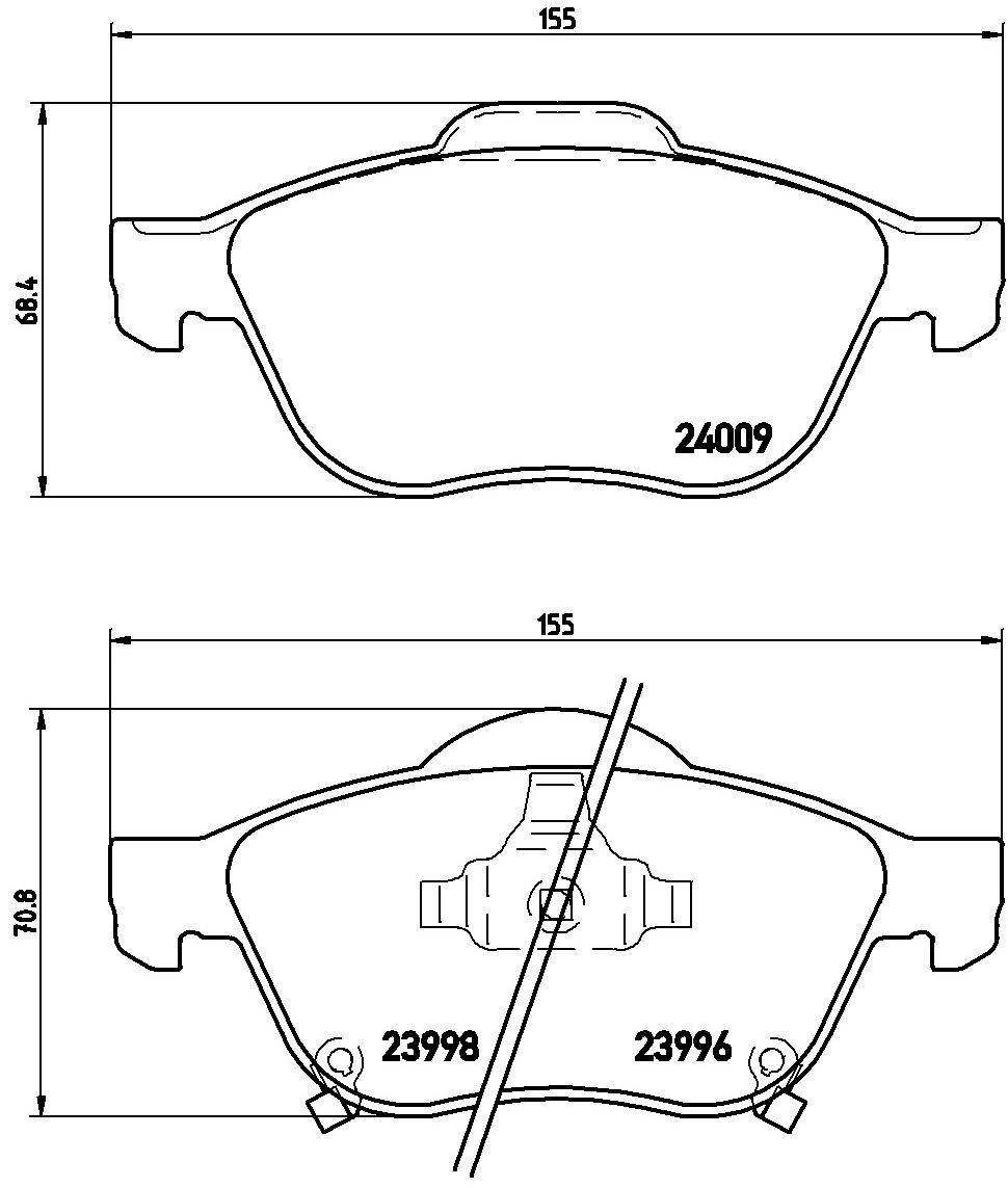BREMBO P 83 043 - Bremsbelagsatz, Scheibenbremse PRIME LINE