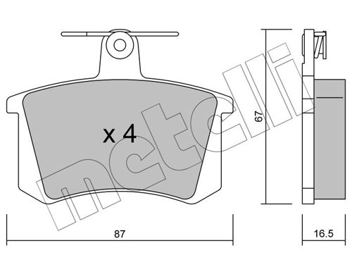 Brake Pad Set, disc brake 22-0048-0