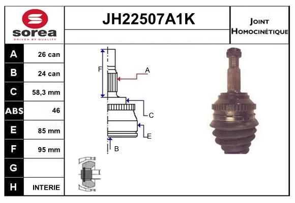 KIT CV JOINT AVEC KR078  - CHRYSLER