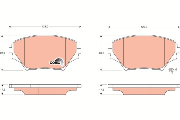 TRW DISC BRAKE PADS - TecDoc 1
