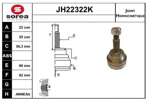 KIT CV JOINT AVEC KR089 - LAGUNA