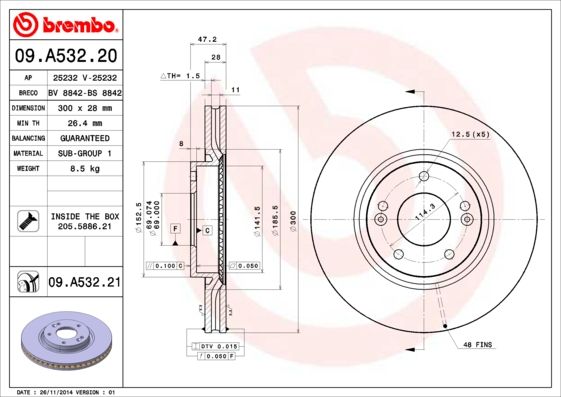 Brake Disc 09.A532.21