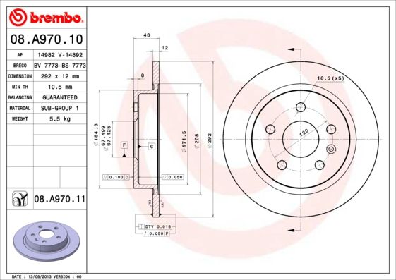 Brake Disc 08.A970.11