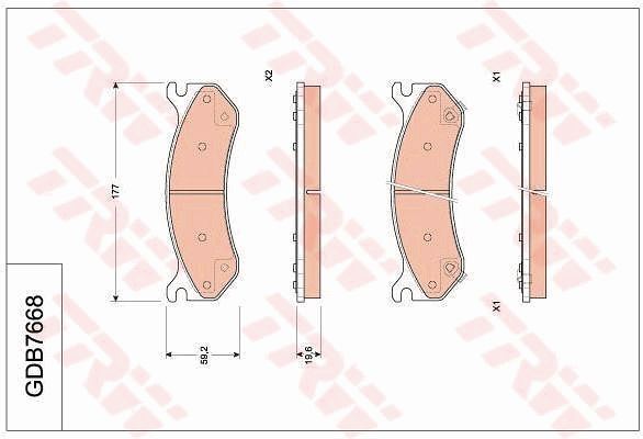 TRW DISC BRAKE PADS - TecDoc Only
