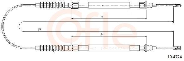 Cable Pull, parking brake 10.4724