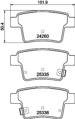 Brake Pad Set, disc brake 8DB 355 012-171