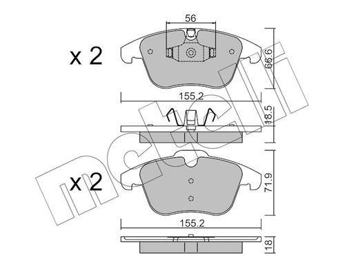 Brake Pad Set, disc brake 22-0675-5