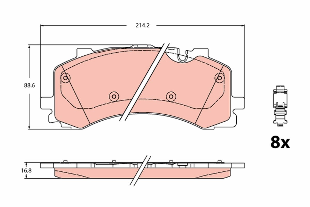 Brake Pad Set, disc brake GDB2235