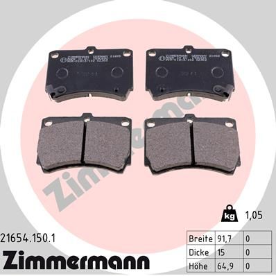 Brake Pad Set, disc brake 21654.150.1