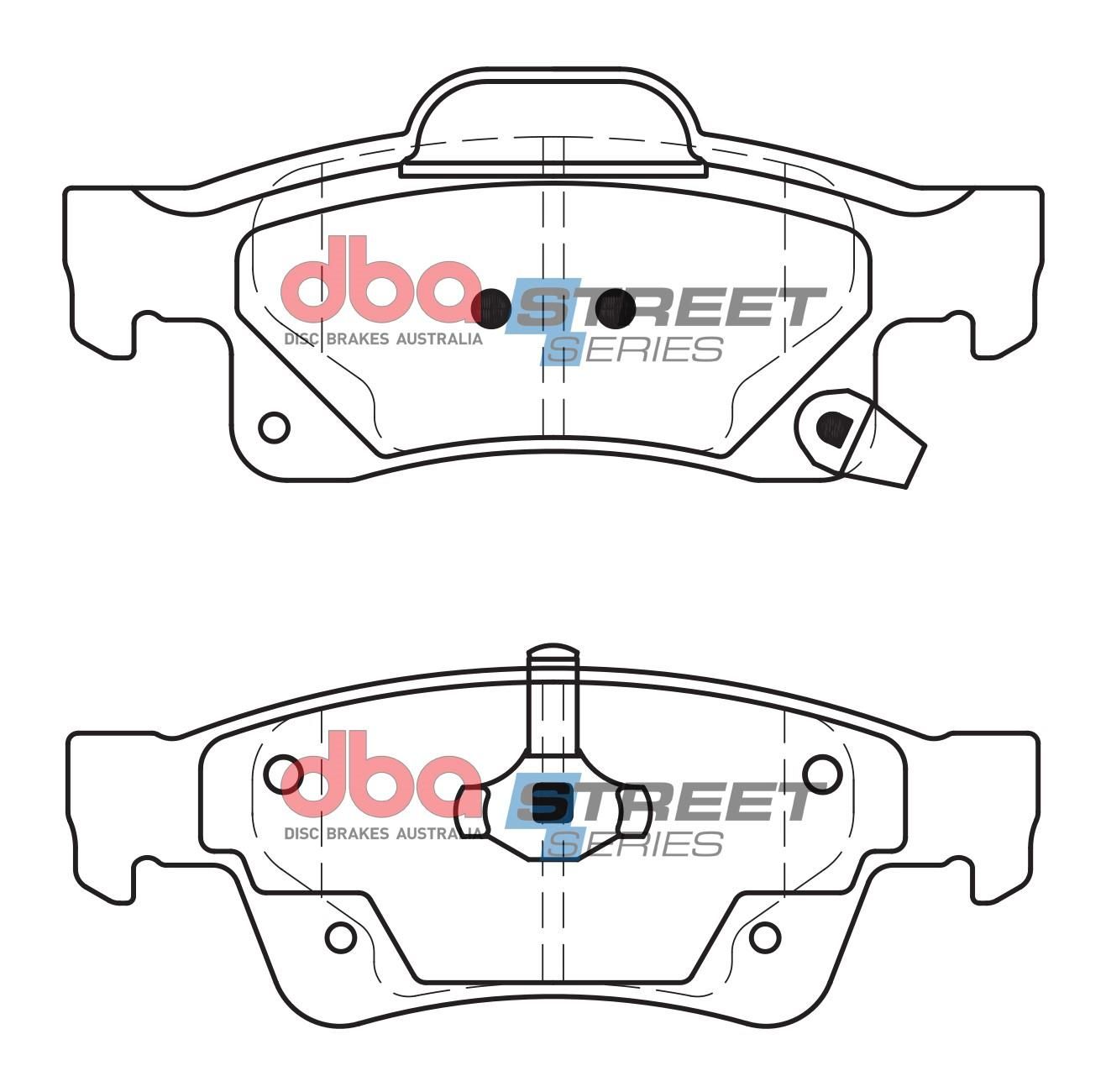 DBA SS STREET SERIES BRAKE PADS [ Jeep Grand Cherokee 2010 - On R ] - TecDoc Only