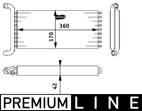 AH 113 000P MAHLE BEHR *** PREMIUM LINE *** Hőcserélő, belső tér fűtés