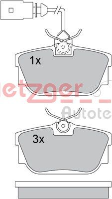 Brake Pad Set, disc brake 1170109