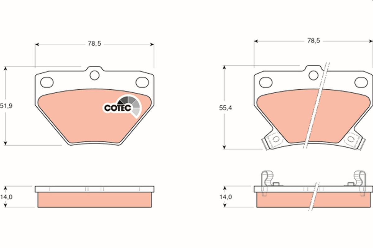 Brake Pad Set, disc brake GDB3243