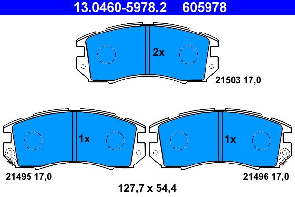 Brake Pad Set, disc brake 13.0460-5978.2