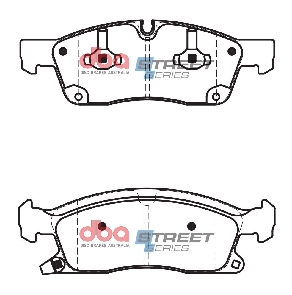 DBA SS STREET SERIES BRAKE PADS [ Jeep Grand Cherokee 2010 - On F ](suits wear sensor DBAWS1108 ) - TecDoc Only
