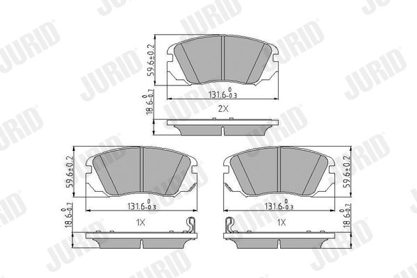 Brake Pad Set, disc brake 573269J