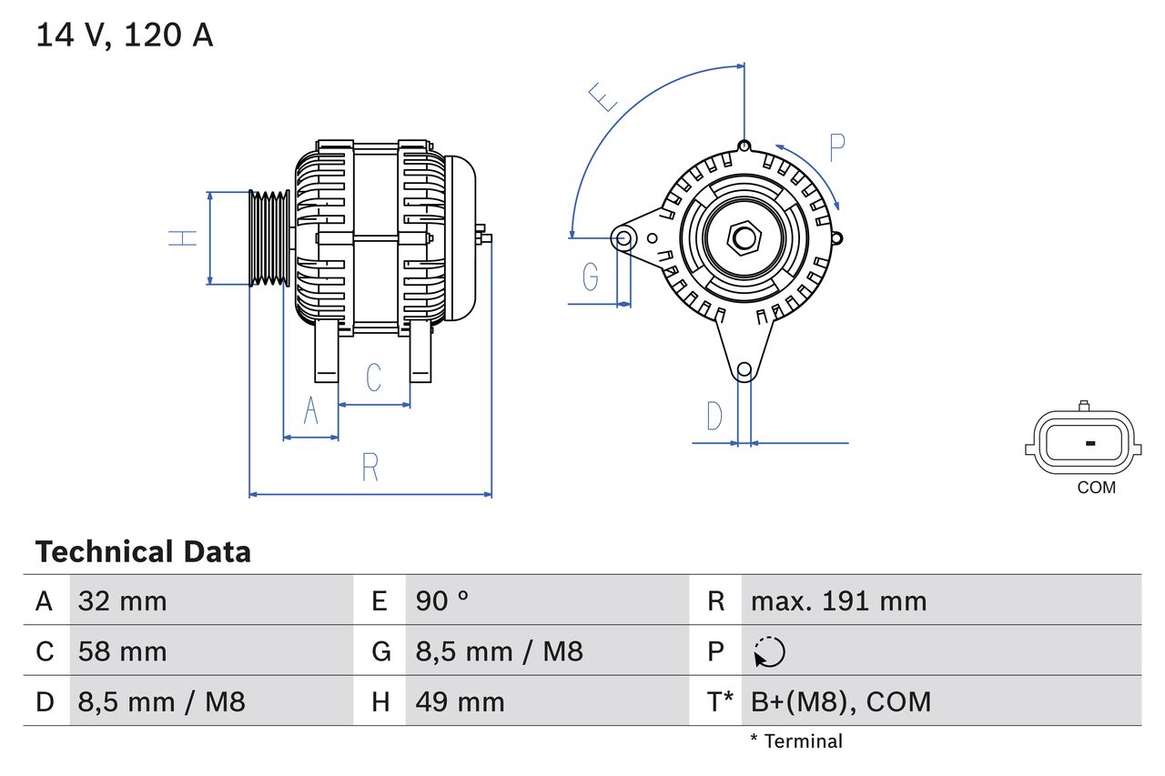 Alternator 0 986 084 000