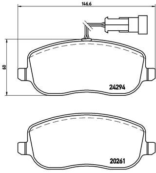 Brake Pad Set, disc brake P 23 100