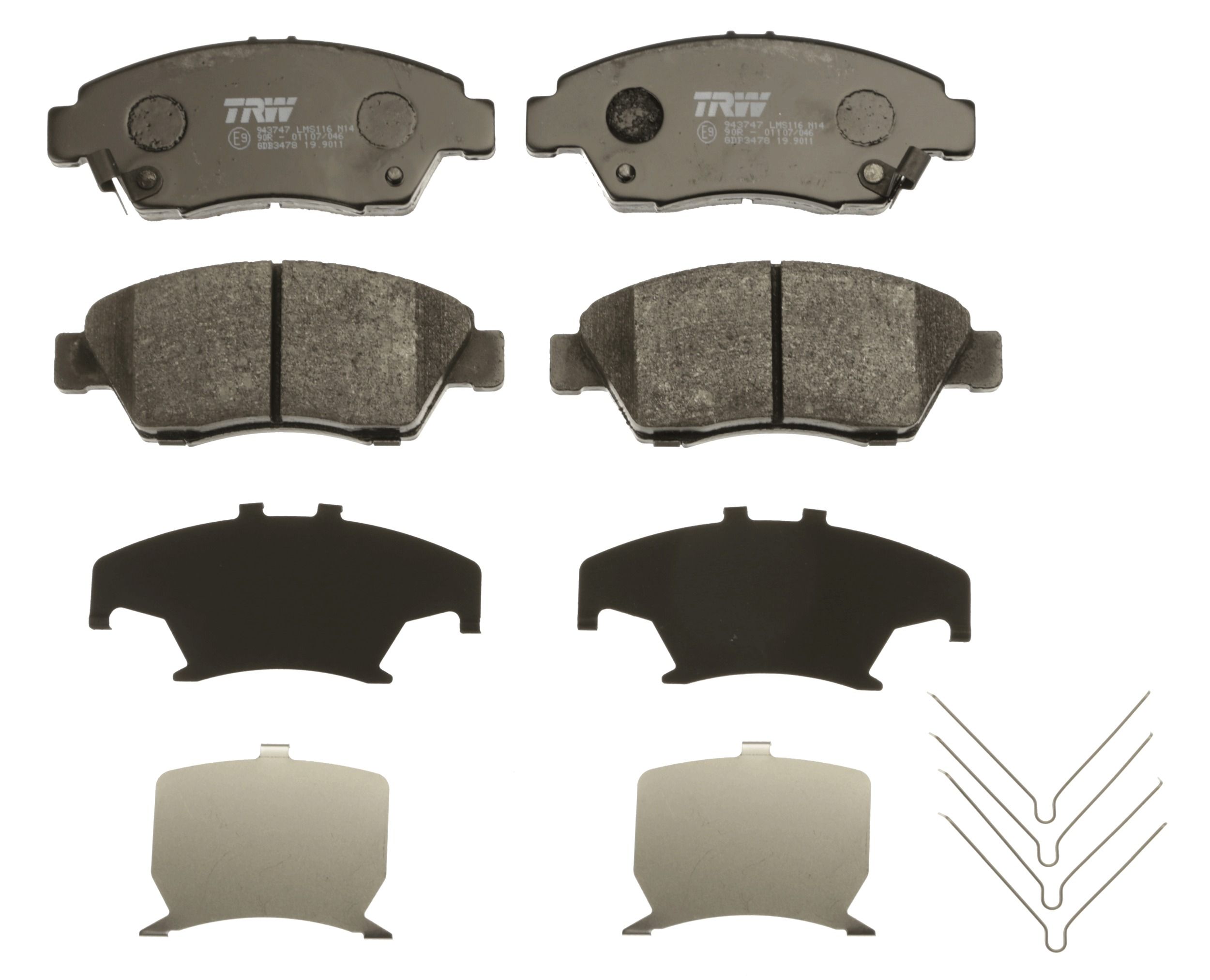 TRW DISC BRAKE PADS - TecDoc 2