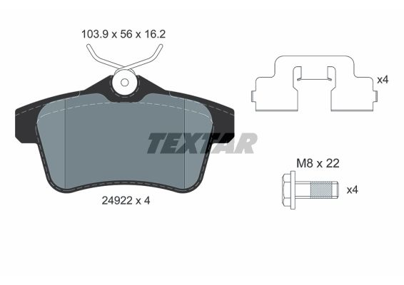 Brake Pad Set, disc brake 2492204