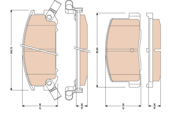 TRW DISC BRAKE PADS - TecDoc Only