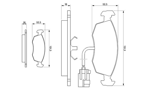 Bremsbelagsatz, Scheibenbremse