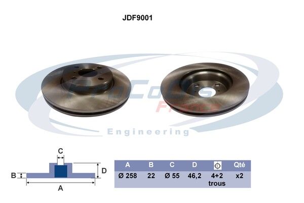 DISQUES DE FREIN JEU DE 2