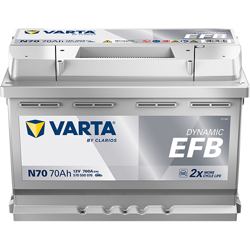 VARTA 570500076K262 - Starterbatterie DYNAMIC EFB