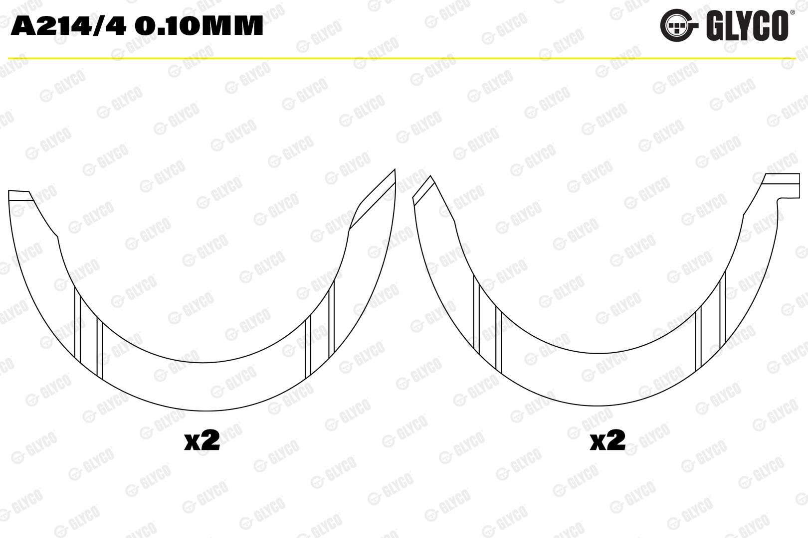 GLYCO A214/4 0.10mm - Distanzscheibe, Kurbelwelle