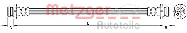 4110851 METZGER fékcső