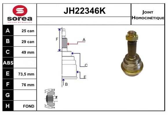 KIT CV JOINT AVEC KR066 - BALENO DI