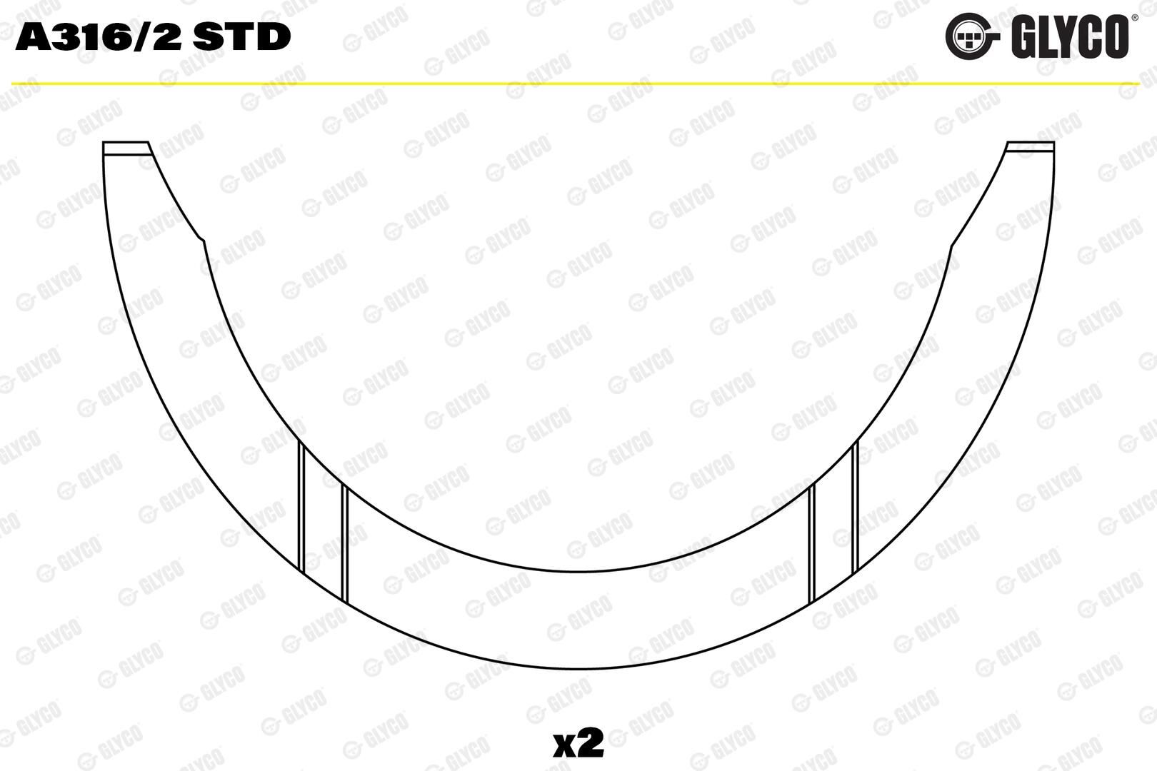 GLYCO A316/2 STD - Distanzscheibe, Kurbelwelle
