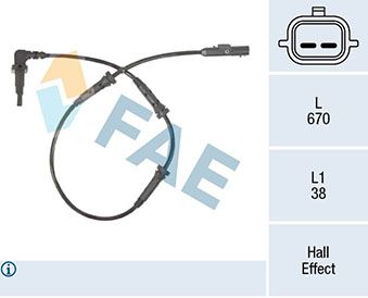 FAE 78314 - Sensor, Raddrehzahl
