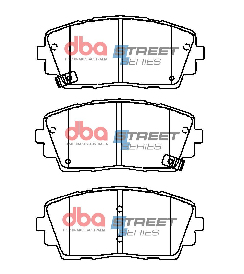 DBA SS STREET SERIES BRAKE PADS [ Kia Picanto 2011 - 2017 -> F ] - TecDoc Only