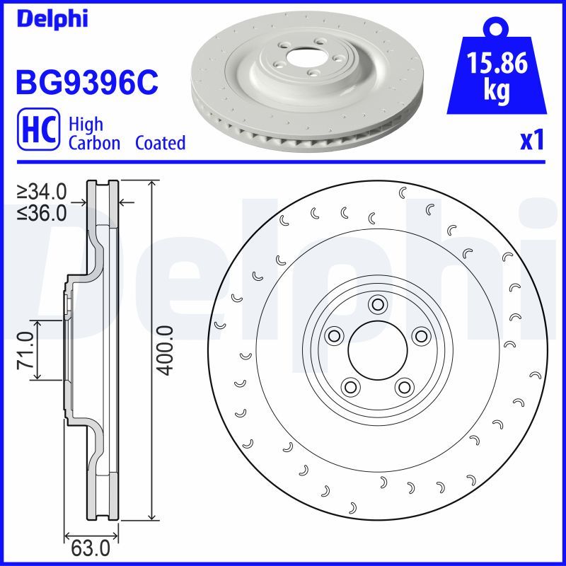 BG9396C DELPHI féktárcsa