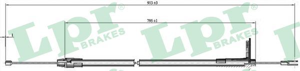 Cable Pull, parking brake C0425B