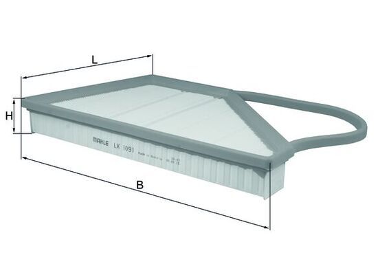 MAHLE LX 1091 - Luftfilter