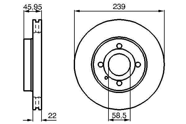 0 986 478 228 BOSCH féktárcsa