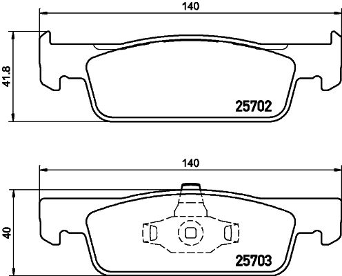 Комплект тормозных колодок, дисковый тормоз 8DB 355 020-801