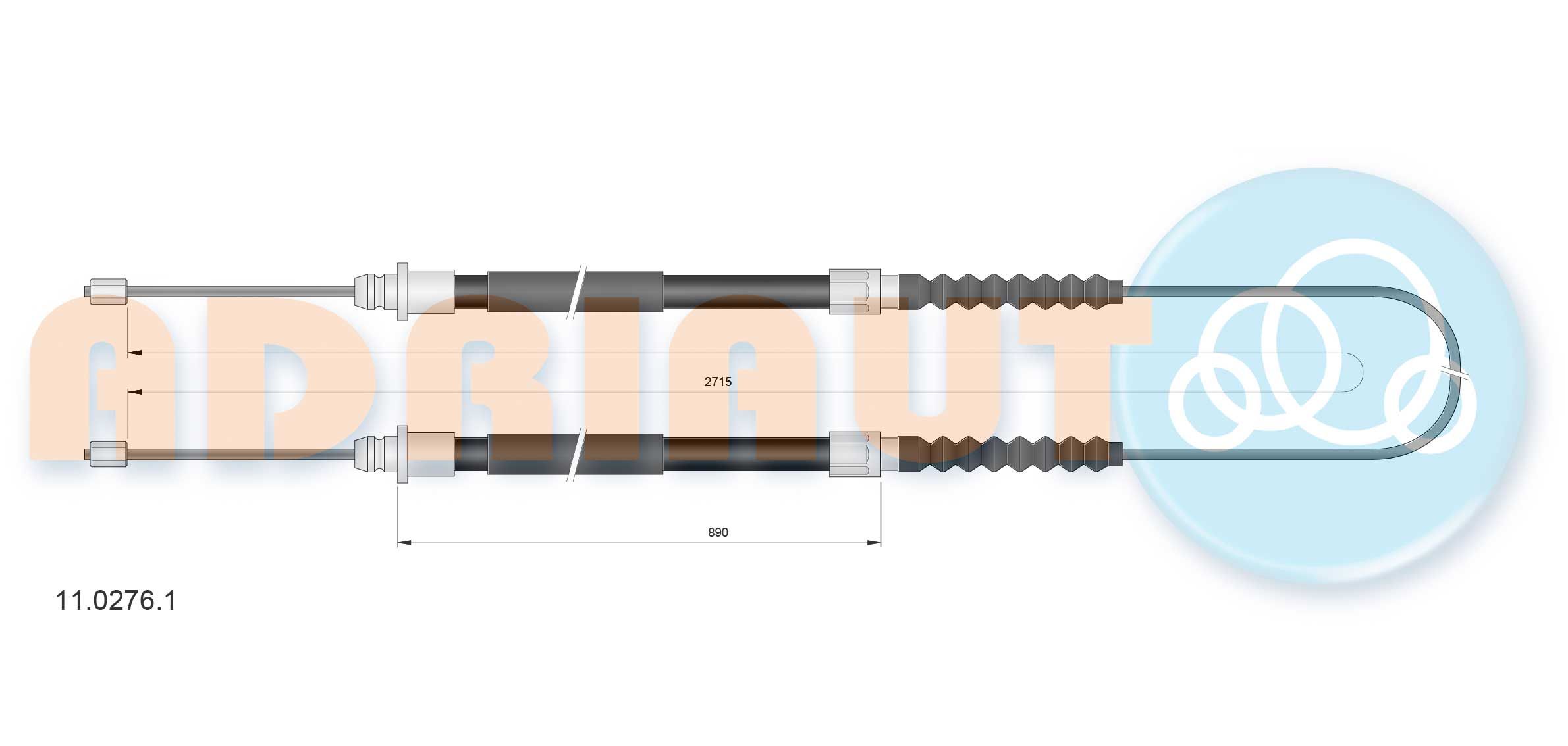 Cable Pull, parking brake 11.0276.1