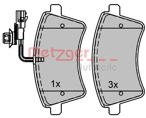 1170776 METZGER GREENPARTS fékbetétkészlet, tárcsafék