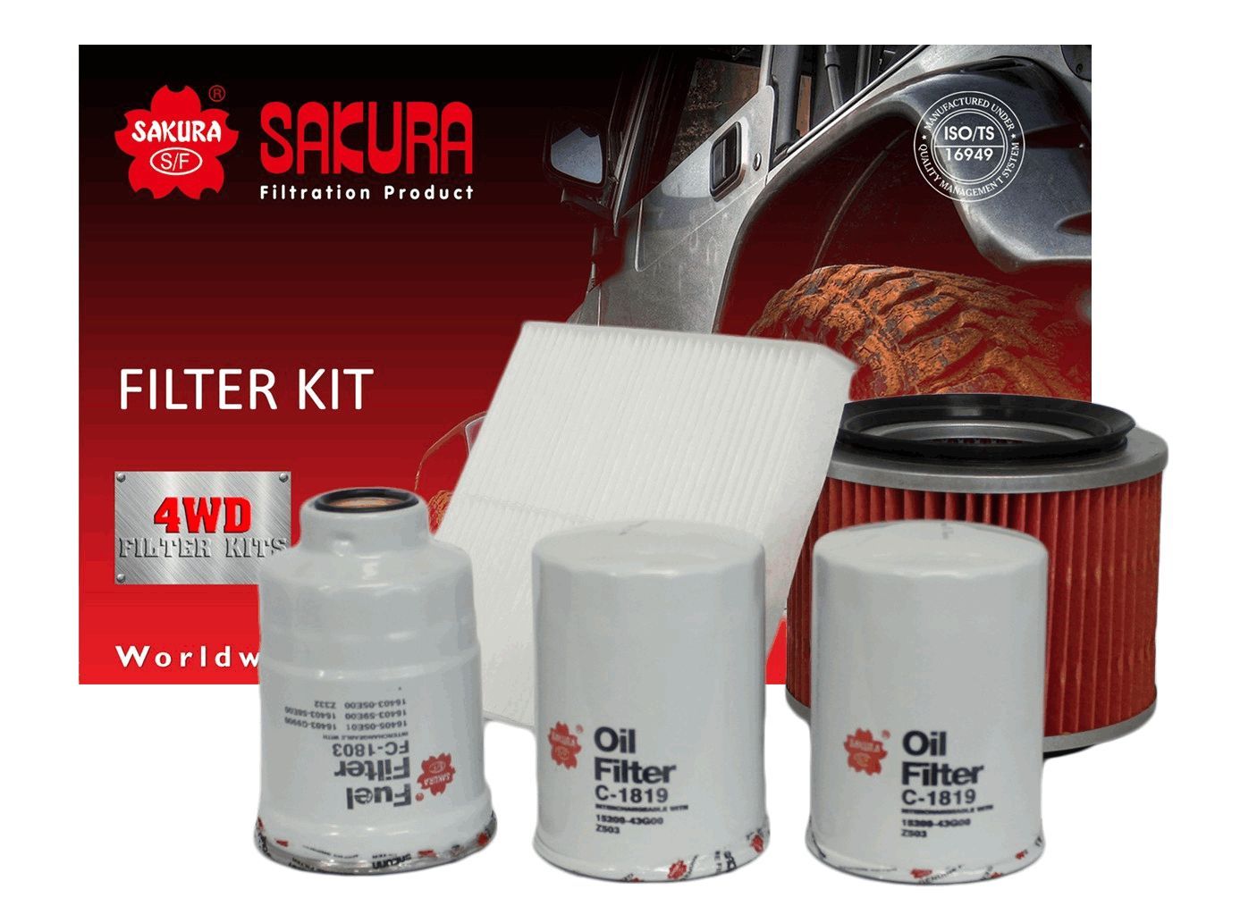 FILTER KIT OIL AIR FUEL CABIN - TecDoc Only